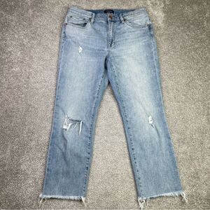 J. Crew Jeans Women’s 28 Blue Slim Broken In Boyfriend High Rise Ripped